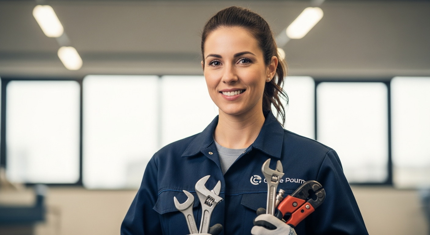 Sophie Leroy, technicienne plomberie