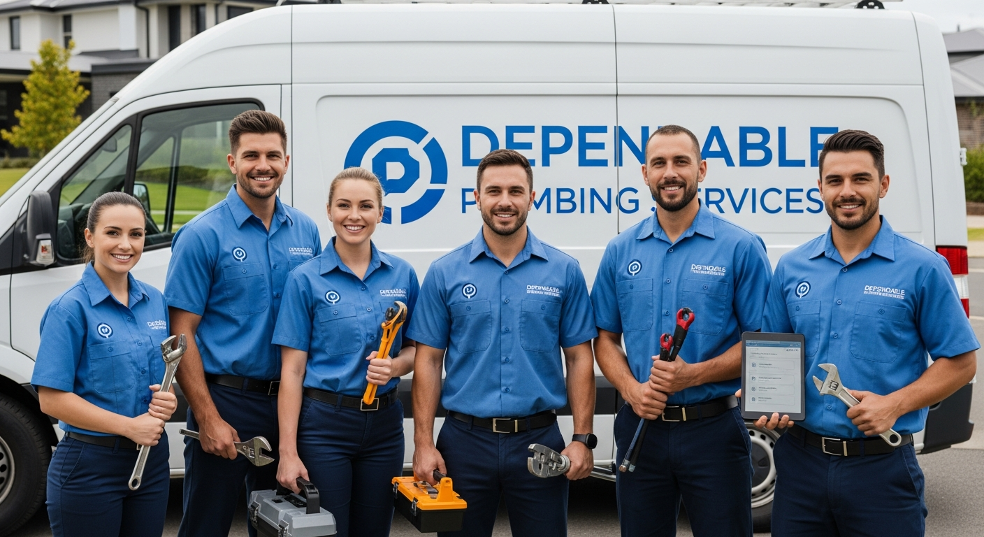 Équipe d'artisans plombiers professionnels